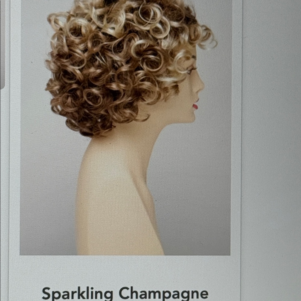 Alan Eaton Envy Voluminous Curly Kenya Wig in Sparkling Champagne - Picture 8 of 9